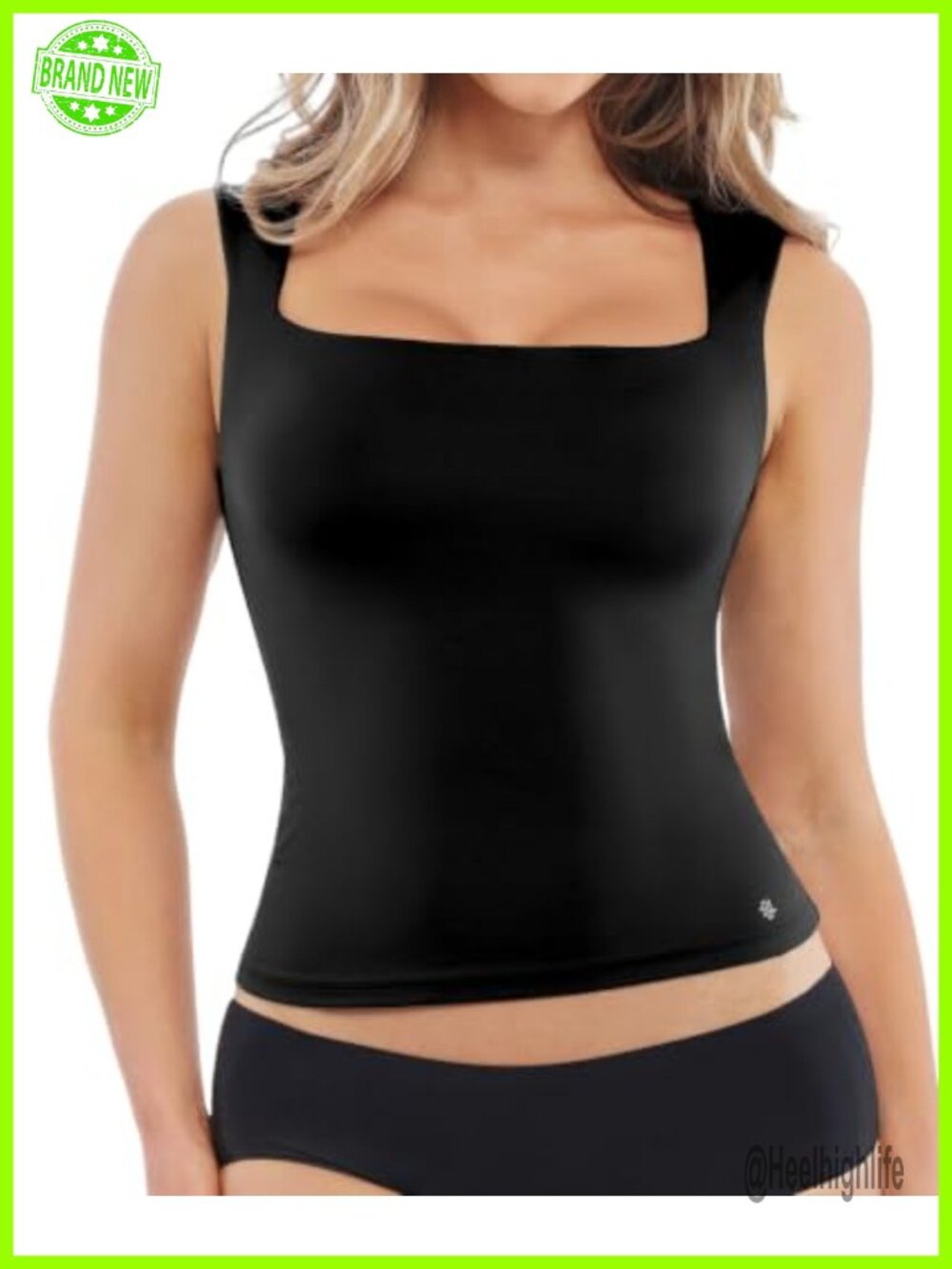 Women's Square Neck Tank Top with Shapewear Tummy Control